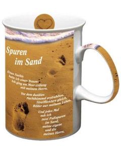 Fototasse "Spuren im Sand"