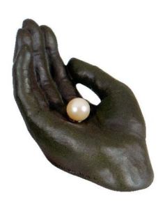 Bronzefigur " Perle in Hand"