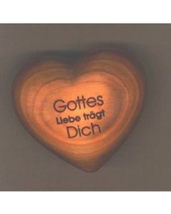 Handschmeichler Holzherz "Gottes Liebe trägt dich"