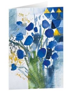 Kunstkarten "Blaue Blumen" 5 Stk.
