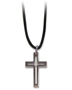 Halskette "Kreuz" mit Zirkoniastein