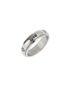 Spin Ring "True love waits ... hearts" - 17mm