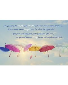 Ich wünsch' dir Glück und Segen (Motiv Regenschirme)
