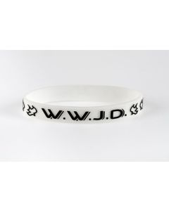 Armband "W.W.J.D. - Taube - What would Jesus do?- weiß