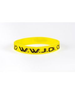 Armband "W.W.J.D. - Taube - What would Jesus do?- gelb