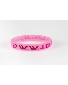Armband "W.W.J.D. - Taube - What would Jesus do?- rosa