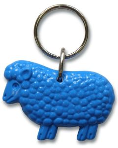 Schlüsselanhänger Schaf - blau