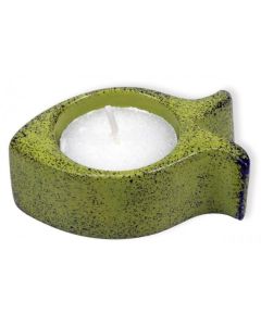 Teelichthalter aus Speckstein - hellgrün