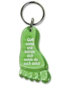 Schlüsselanhänger "Fuß" - grün