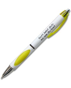 Kugelschreiber "Gott liebt Dich so" - gelb