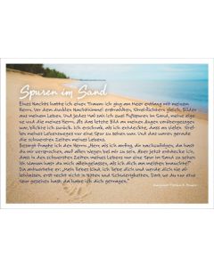 Spuren im Sand - Postkarte