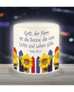 LED-Kerze: Gott, der Herr, ist die Sonne - klein