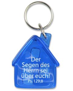 Schlüsselanhänger "Haus" - blau