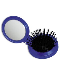 Haarbürste mit Spiegel - blau