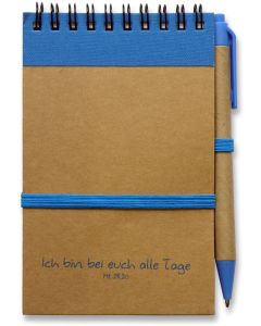 Notizbuch "Ich bin bei euch alle Tage" - blau