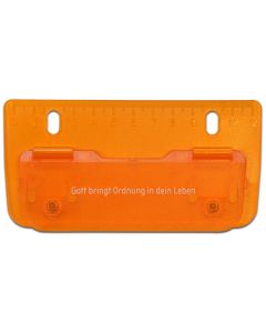 Taschenlocher "Gott bringt Ordnung in dein Leben" - orange