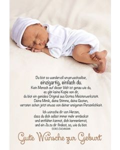 Faltkarte: Gute Wünsche zur Geburt