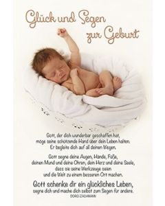 Faltkarte: Glück und Segen zur Geburt