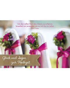 Faltkarte: Glück und Segen zur Hochzeit