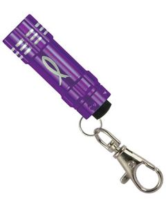 LED-Taschenlampe mit Karabiner "Fisch" - violett