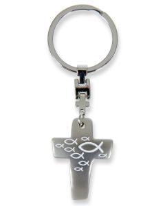 Schlüsselanhänger "Kreuz" - weiß