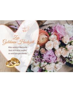 Zur Goldenen Hochzeit - Faltkarte
