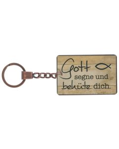 Schlüsselanhänger Vintage "Gott segne und behüte dich"
