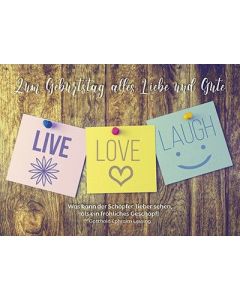 Postkarten: Zum Geburtstag alles Liebe und Gute, 12 Stück