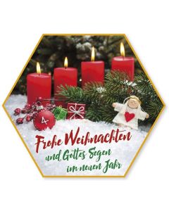 Schafmilchseife Stern "Frohe Weihnachten" (Kerzen)