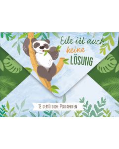 Postkarten-Set Panda: Eile ist auch keine Lösung