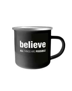 Tasse Emaille "Believe"