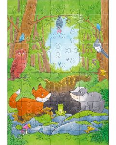 Puzzle - Fuchs und Dachs