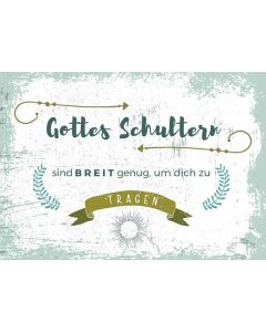 Postkarten "Gottes Schultern" 4er-Serie