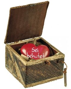 Geschenk-Box mit Herz  - Sei behütet