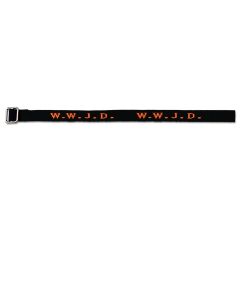 Armband WWJD schwarz-neon-orange