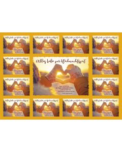 Aufkleber-Gruß-Karten: Alles Liebe zur Weihnachtszeit, 12 Stück