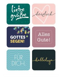Postkarte - Liebe Grüße (Sticker)