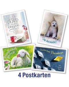 Postkartenserie: InMotion - gemischte Motive 4 Stk.