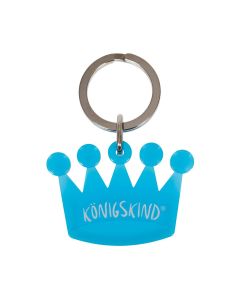 Schlüsselanhänger "Krone-Königskind" blau-türkis