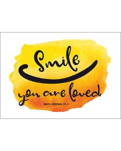Fensterbild-Postkarten: Smile, you are loved, 4 Stück