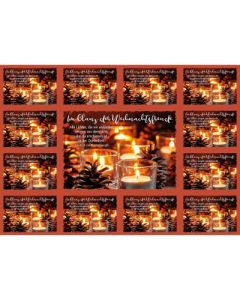 Aufkleber-Gruß-Karten: Im Glanz der Weihnachtsfreude, 4 Stück