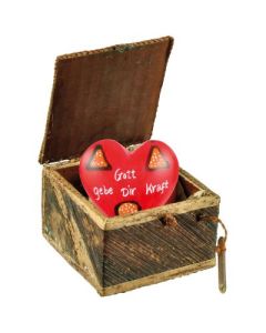 Geschenk-Box mit Herz  - Gott gebe Dir Kraft
