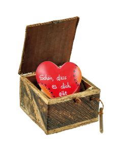 Geschenk-Box mit Herz  - Schön, dass es dich gibt