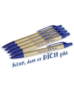 Kugelschreiber "Schön, dass es dich gibt" blau (5 Stück)