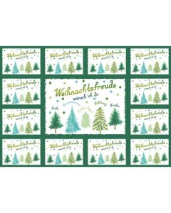 Aufkleber-Gruß-Karten: Weihnachtsfreude, 4 Stück