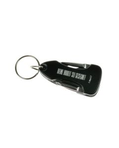 Schlüsselanhänger Multitool mit LED - schwarz