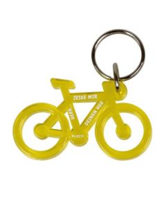 Schlüsselanhänger Fahrrad - gelb
