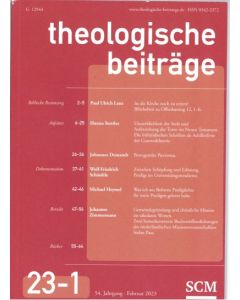 Theologische Beiträge 1/2023