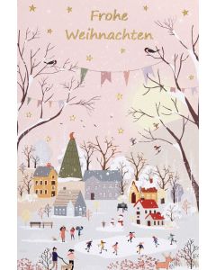 Faltkarte "Frohe Weihnachten"/Weihnachtsstadt