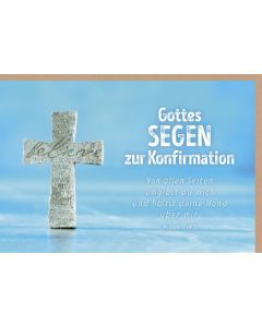Faltkarte "Gottes Segen zur Konfirmation" - Kreuz